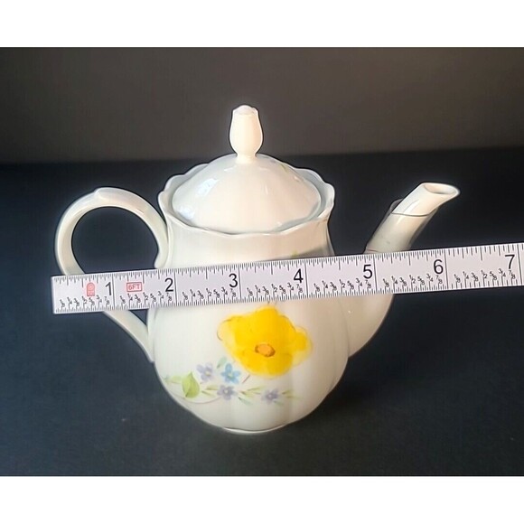 Mikasa POPPY LOVE Teapot & Lid Delicate Bone China California Poppy Rare Vintage - Picture 13 of 13
